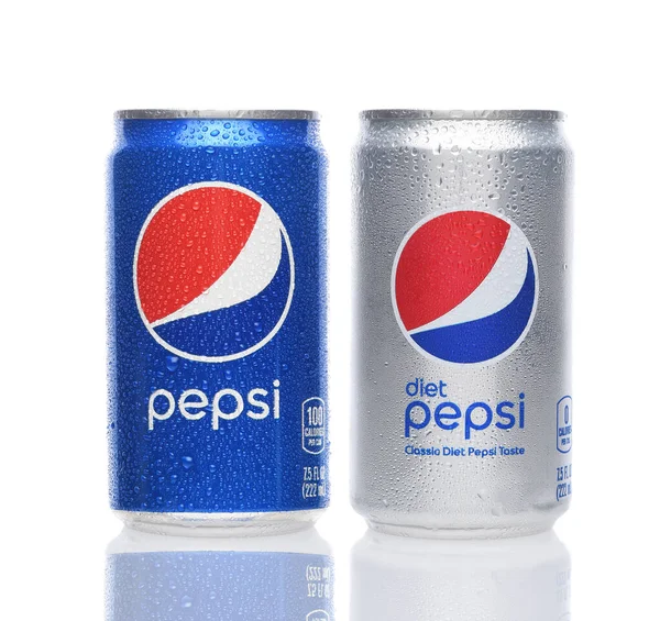 Irvine Kalifornien Juni 2021 Eine Dose Pepsi Und Diät Pepsi — Stockfoto