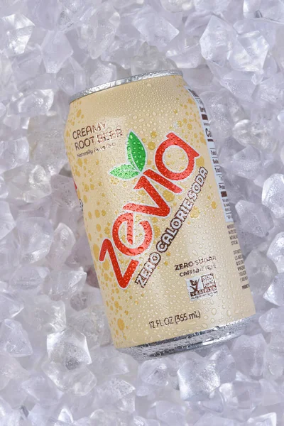 Irivne California Jul 2021 Cold Can Zevia Creamy Root Beer — 스톡 사진
