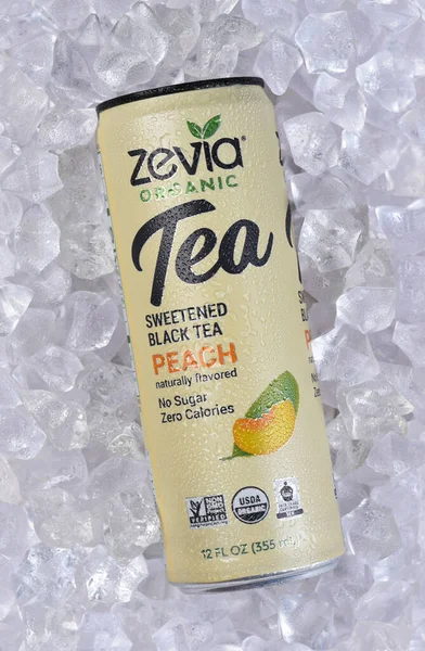 Irivne Kalifornien Jul 2021 Burk Zevia Organic Peach Smaksatt Bädd — Stockfoto