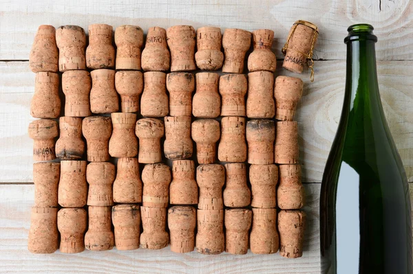 Champagne and Corks Closeup — Stock Photo, Image
