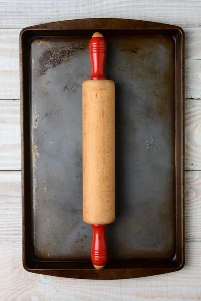 Rolling Pan on Cookie Sheet — Stock Photo, Image