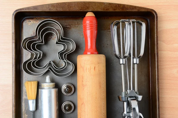Closeup Cookie Baking Tools — Stock Photo, Image