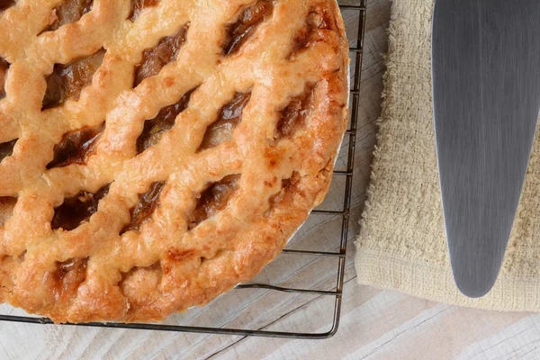 Apple Pie Cooling Rack Server — Stock Photo, Image