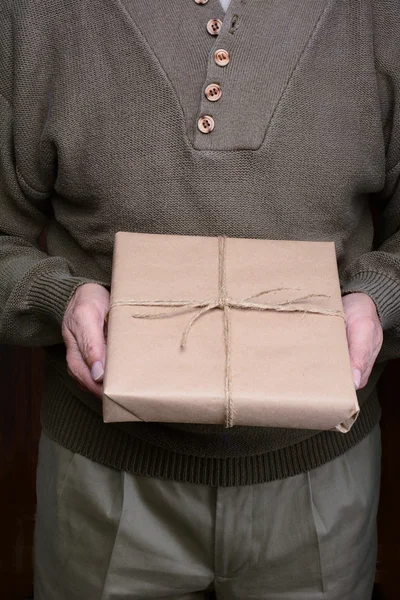 Man Holding Parcel — Stock Photo, Image