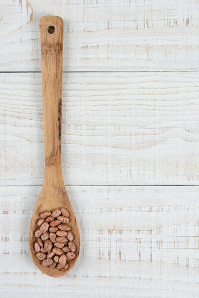 Pinto Beans Wooden Spoon — Stock Photo, Image