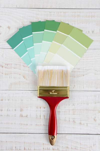 Dikey boya fırça Greencolor parçaları — Stok fotoğraf