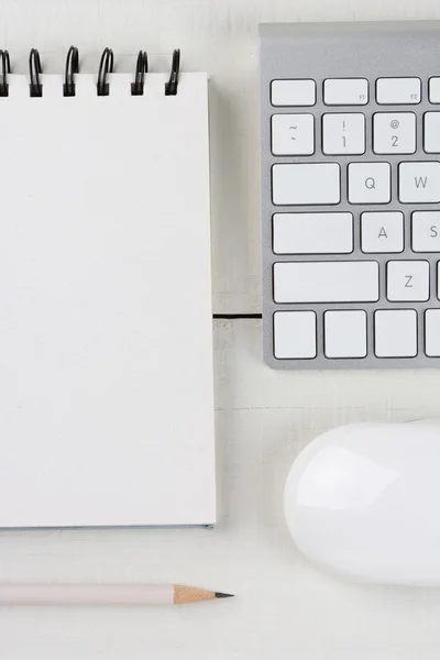 Vertical Home Office White Desk — Stock Photo, Image