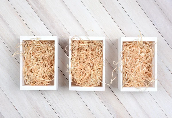 Crates with straw — Stock Photo, Image