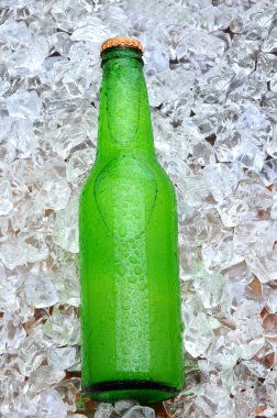 Limon kireç Soda şişesi buz üstünde
