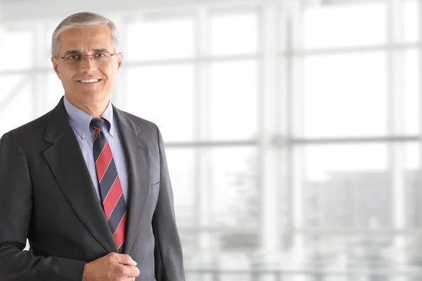 Mature Businessman Standing in Office Stock Image