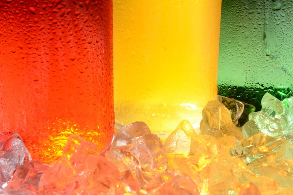 Soda Bottle and Ice Abstract — Stock Photo, Image