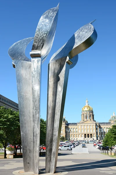 WWII Monument Des Moines — 图库照片