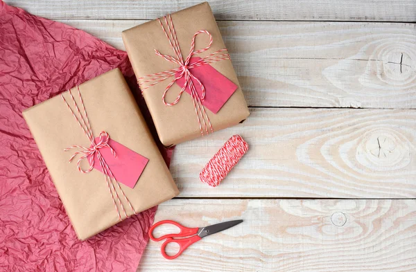 Christmas Present Wrapping — Stock Photo, Image