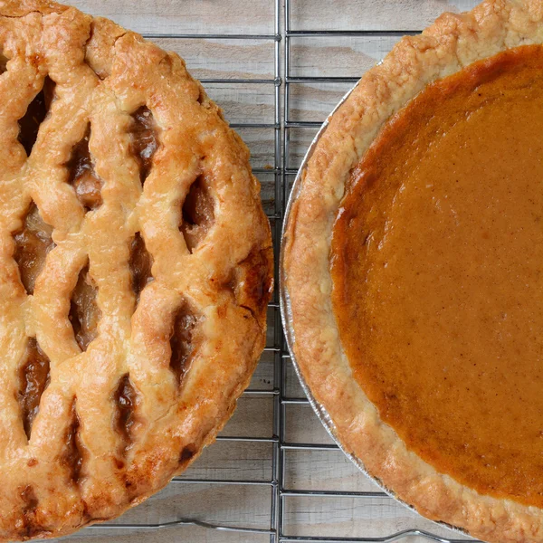 Closeup Apple Pumpkin Pies — Stock Photo, Image