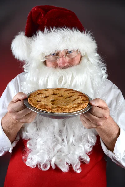 Santa and Fresh Baked Pie — Stock Photo, Image