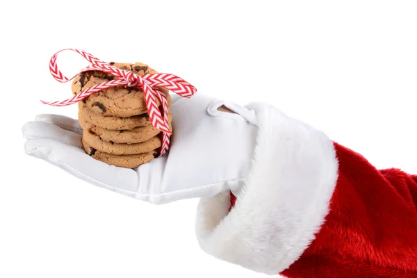 Weihnachtsmann mit Keksen — Stockfoto