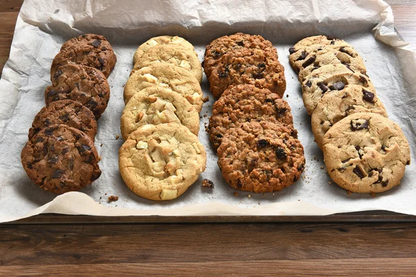 Tray of Fresh Baked Cookies — Stock Photo, Image