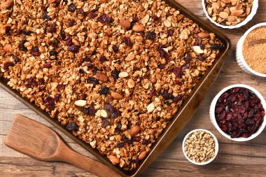 Taze ev yapımı Granola