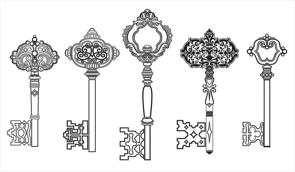 Coleção KEYS Antique Set 2 — Vetor de Stock