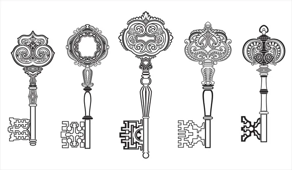 Ensemble de collection antique KEYS 1 — Image vectorielle