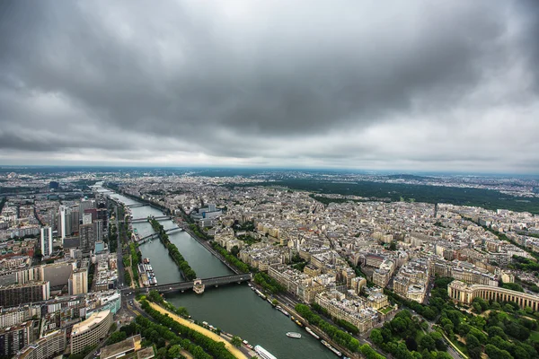 Pemandangan panorama Paris dari menara Eiffel — Stok Foto