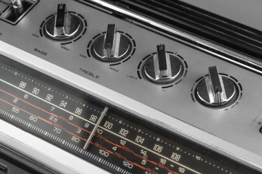 1980'lerde gümüş radyo müzik setini