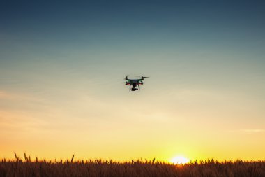 Varna, Bulgaristan - 23 Haziran 2015: Uçan uçak quadcopter ile DJI indeks işlem Pha
