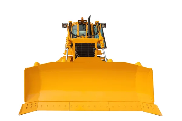 Modern excavator bulldozer with clipping path isolated — Stock Photo, Image