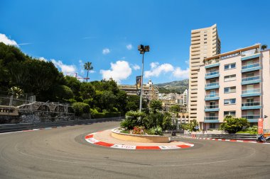 Monte Carlo, Monako - 02 Haziran 2014. Devre de Monaco bir stree olduğunu