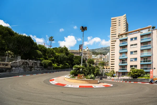 Monte Carlo, Monaco - 02 de junho de 2014. Circuito de Monaco é um stree — Fotografia de Stock