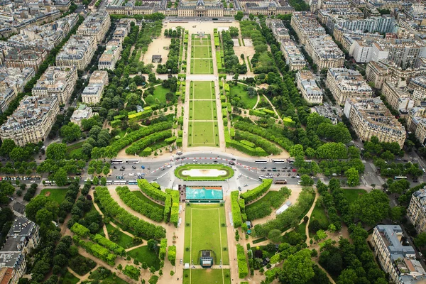 Paris dari Menara Eiffel, pandangan udara — Stok Foto