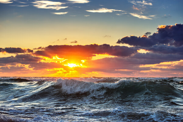 Beautiful cloudscape over the sea,