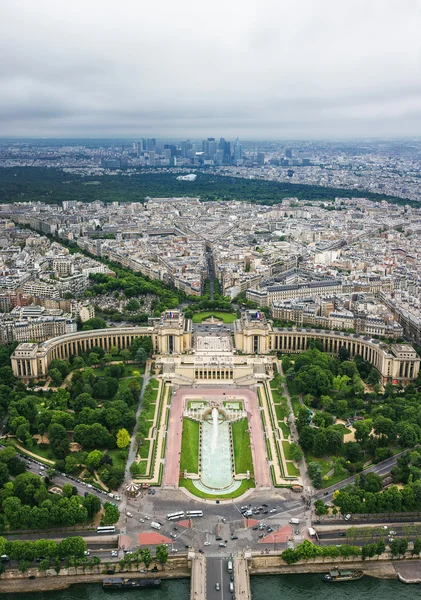 Paris Eiffel Tower, havadan görünümü — Stok fotoğraf