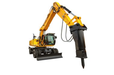 İnşaat buldozer ve clipp ile izole hidrolik kırıcı