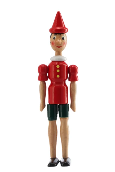 Pinocchio Toy Statue isolated on white — Stock Photo, Image