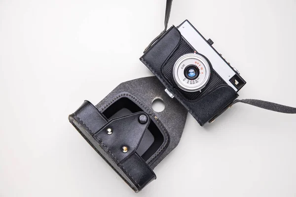 Oud Retro Vintage Camera Witte Achtergrond — Stockfoto