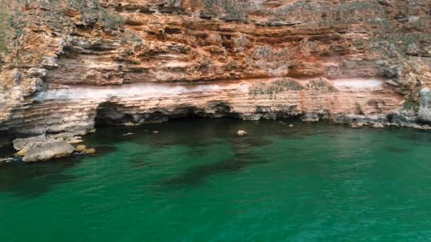 Bolata Playa Bulgaria Bahía Exótica Cerca Del Cabo Kaliakra Albena — Vídeos de Stock