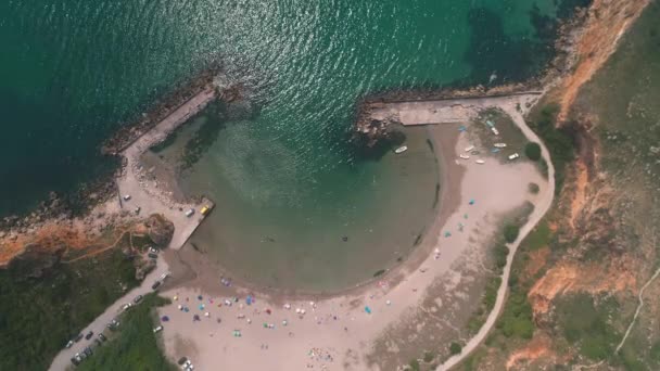 Bolata Plajı Bulgaristan Varna Cape Kaliakra Albena Yakınlarındaki Egzotik Körfez — Stok video