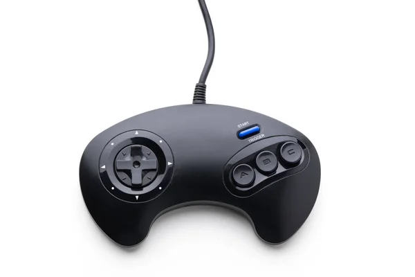 Retro Joystick Van Bit Consoles Game Controller Geïsoleerd Witte Achtergrond — Stockfoto