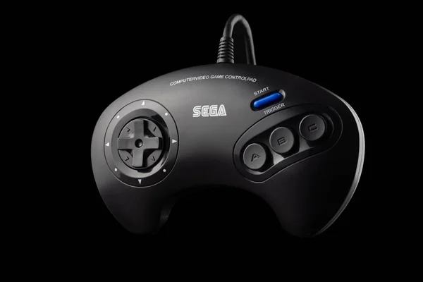 Varna Bulgaria Mart 2021 Sega Mega Drive Controlador Consola Juegos — Foto de Stock