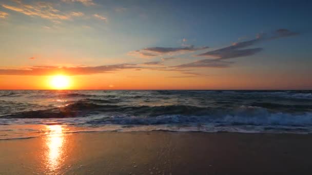 Východ Slunce Nad Oceánem Exotické Tropické Ostrov Pláž — Stock video
