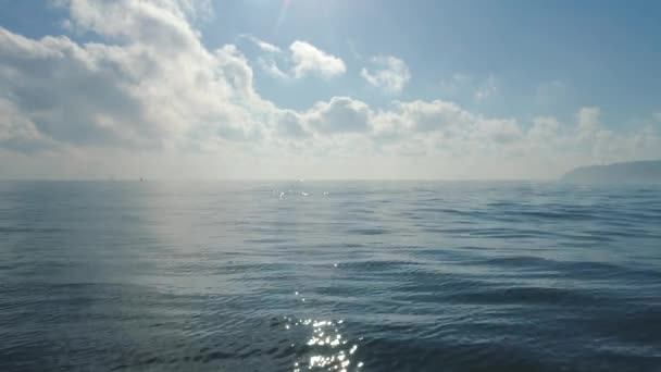 Água Ondulação Marítima Superfície Ondas Oceano Belo Nascer Sol Vídeo — Vídeo de Stock