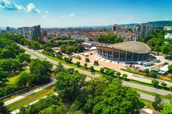 Varna Bulgaria Junio 2019 Palacio Cultura Deportes Varna Vista Aérea —  Fotos de Stock