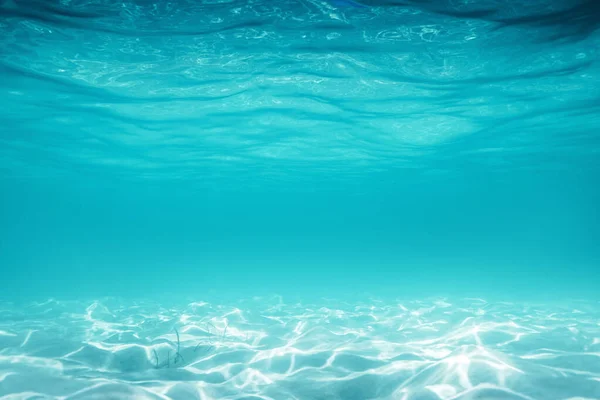 Areia Mar Água Azul Subaquático Fundo Oceano — Fotografia de Stock