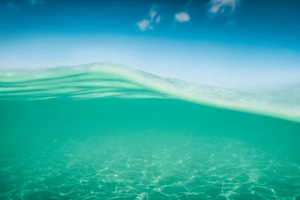 Arena Marina Agua Azul Bajo Agua Fondo Oceánico — Foto de Stock