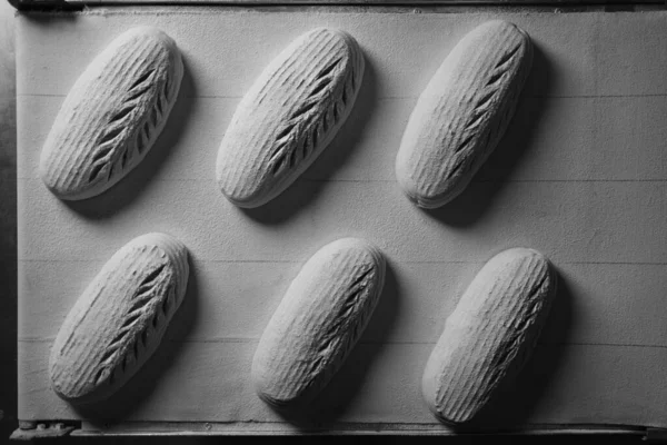 Pane Crudo Pasta Fresca Cruda Nella Linea Prodotti — Foto Stock