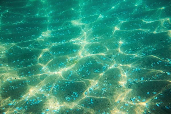 Podwodny Widok Ocean Promienie Słoneczne Jako Naturalne Tło — Zdjęcie stockowe