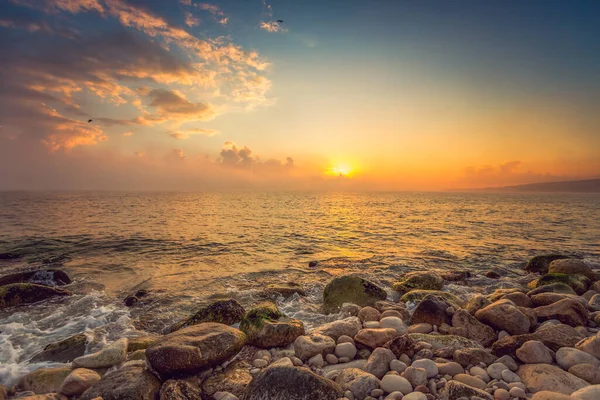 Piękny Chmura Nad Morzem Wschód Słońca Strzał — Zdjęcie stockowe