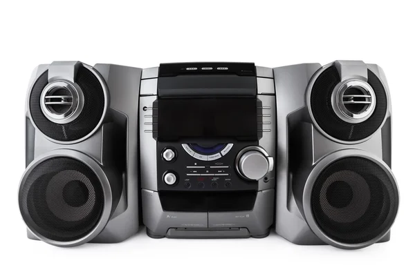 Compact stereo system cd and cassette player isolated with clipp — Stock Photo, Image