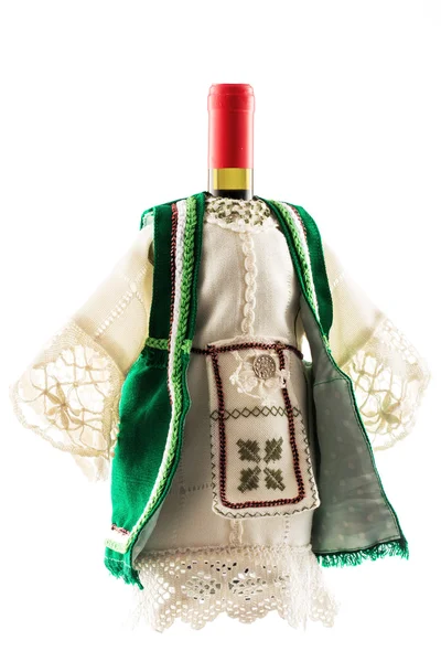 Wine bottle costume in European folklore style — Stock Photo, Image